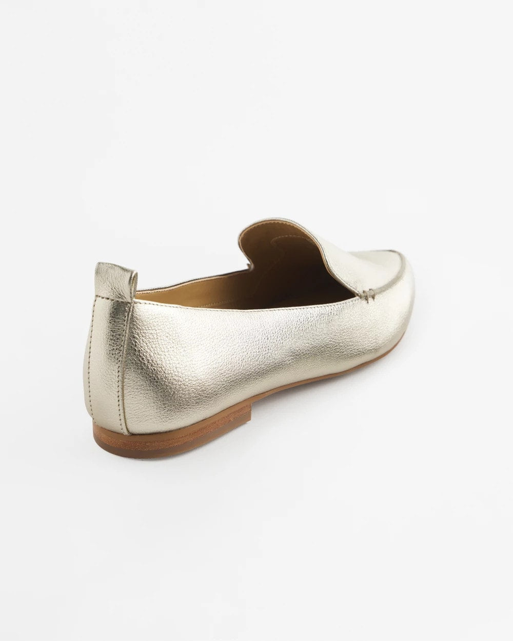 Gold Metallic Leather Loafer Gold - Chico's