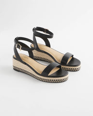 Brielle Espadrille Wedge Sandals Black - Chico's