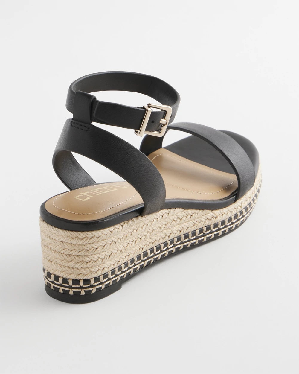 Brielle Espadrille Wedge Sandals Black - Chico's
