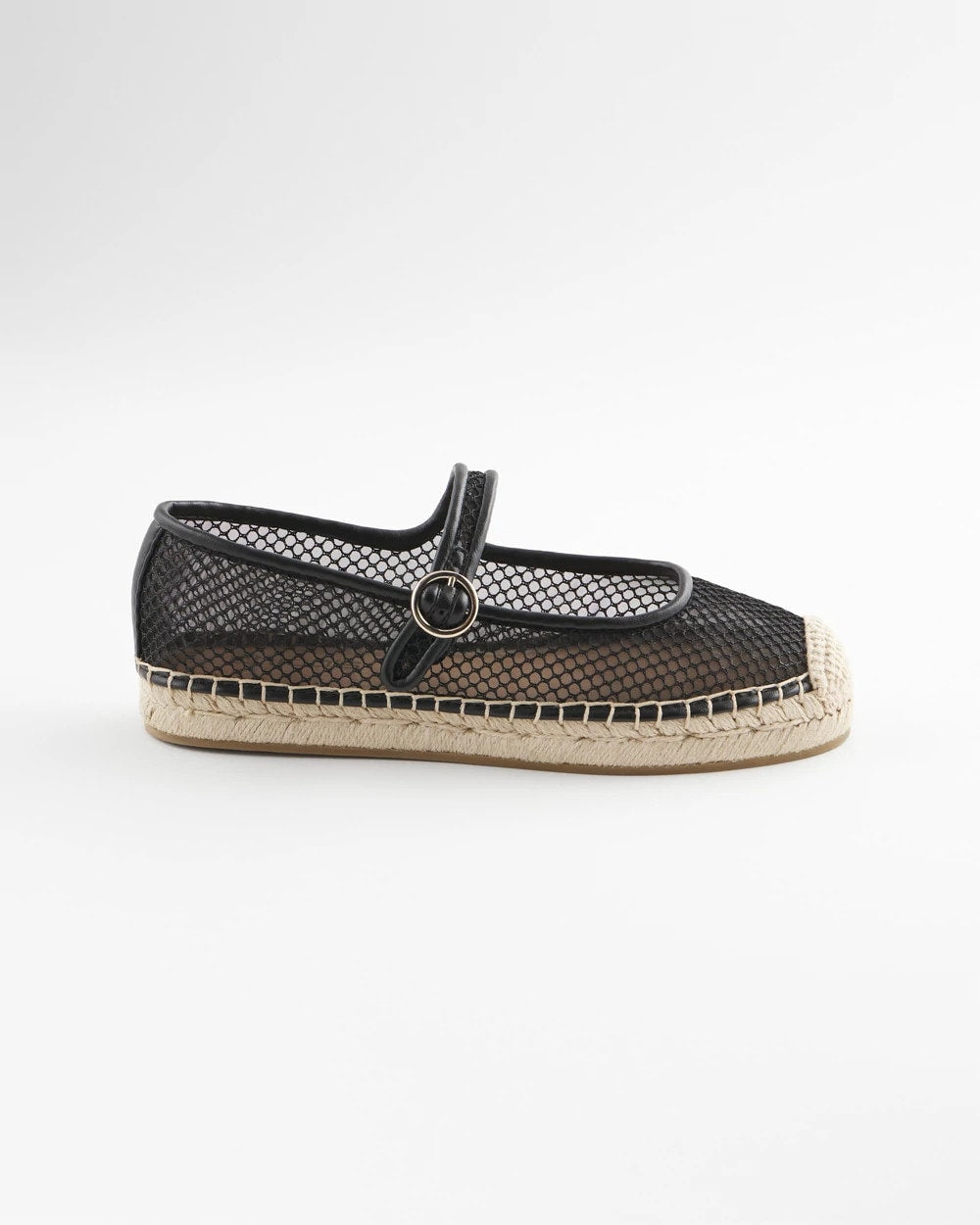 Eliana Mesh Mary Jane Espadrille Black - Chico's