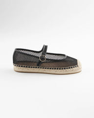 Eliana Mesh Mary Jane Espadrille Black - Chico's