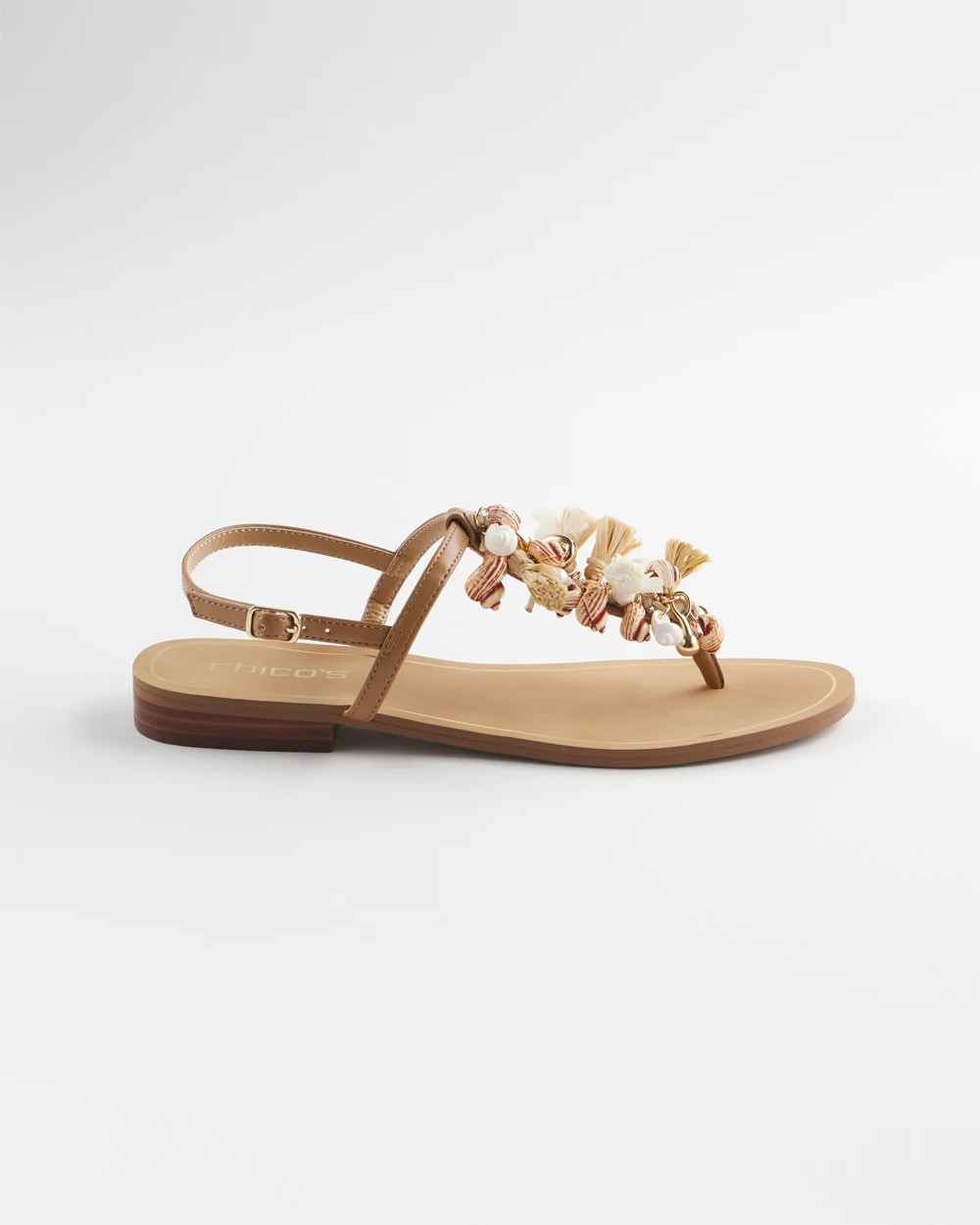 Beach Seashell T-Strap Sandals Natural - Chico's