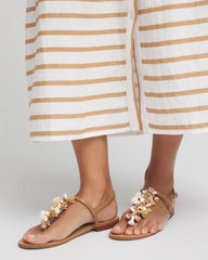 Beach Seashell T-Strap Sandals Natural - Chico's