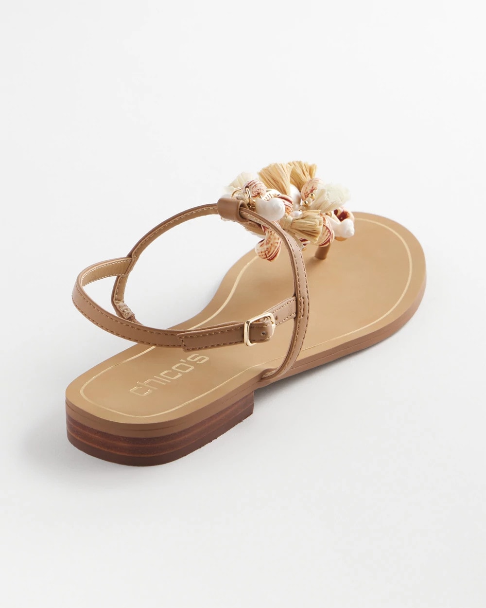 Beach Seashell T-Strap Sandals Natural - Chico's
