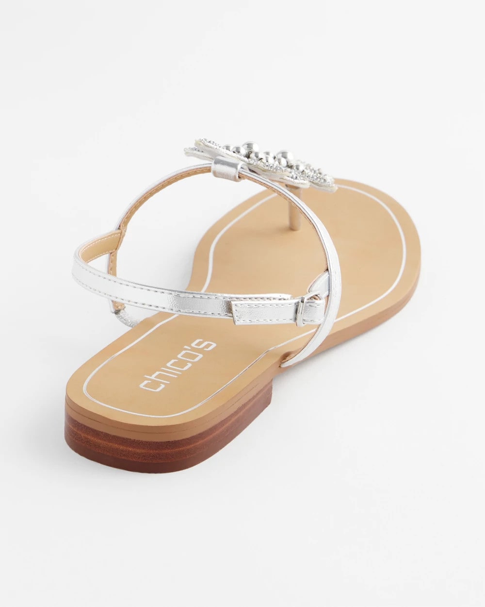 Beach Starfish T-Strap Sandals Silver - Chico's