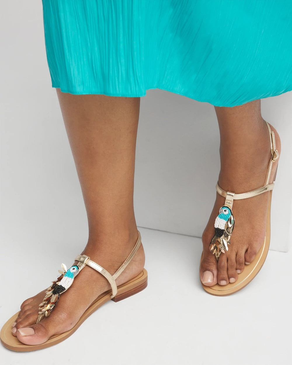 Beach Parrot T-Strap Sandals Multi - Chico's