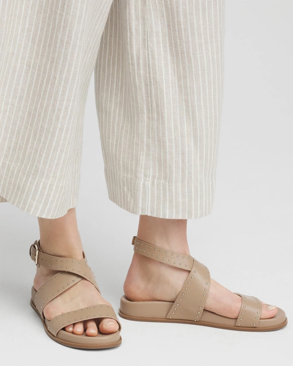 Tan Leather Sandals Dark Natural - Chico's