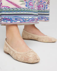 Cora Raffia Flats Natural - Chico's