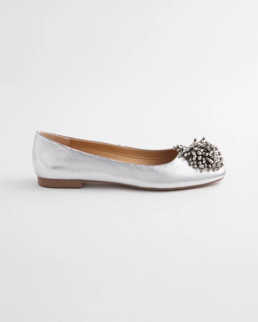 Omega Beaded Ballet Flats Metallic - Chico's