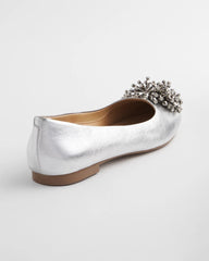 Omega Beaded Ballet Flats Metallic - Chico's
