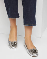 Omega Beaded Ballet Flats Metallic - Chico's