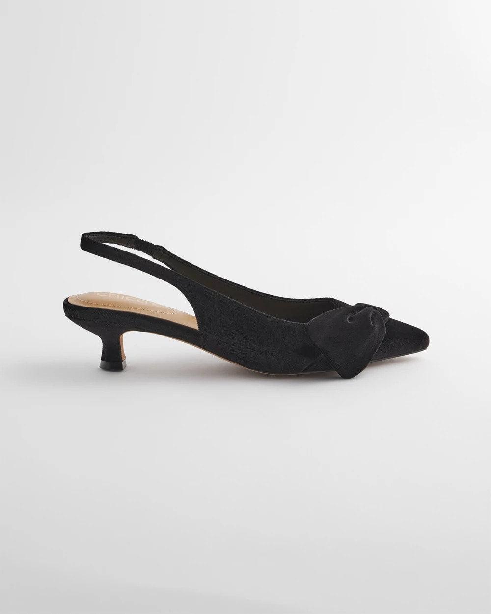 Charm Velvet Bow Kitten Heels Black - Chico's