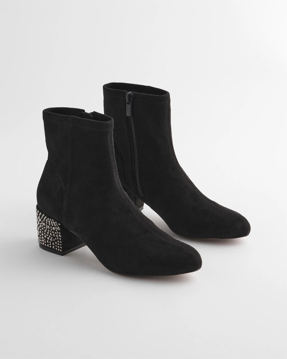 Embellished Destiny Art Deco Boot Heels Black - Chico's