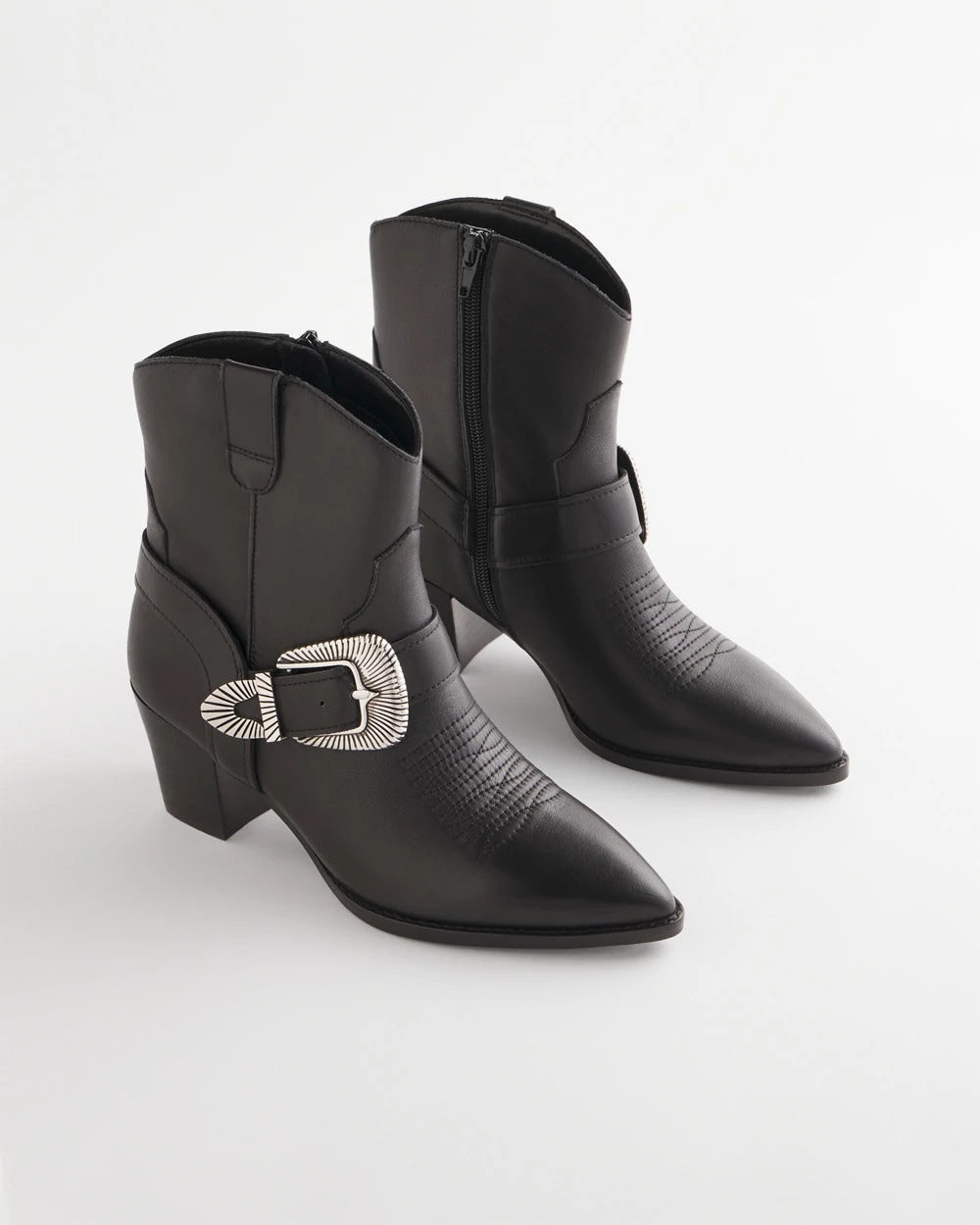 Kris Western Buckle Boots Black - Chico's
