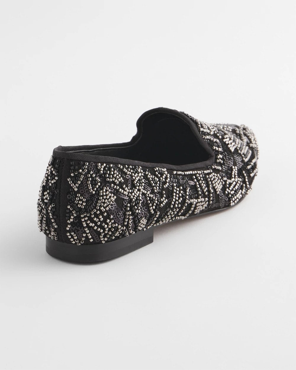 Gwyn Art Deco Beaded Flats Black - Chico's