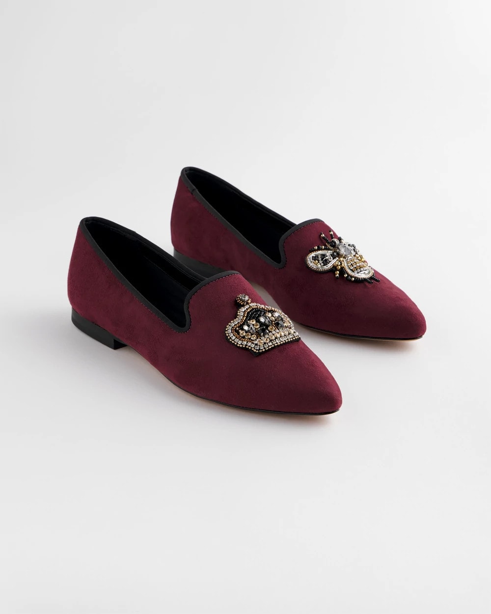 Grace Queen Bee Slip-On Loafers Blackened Burgundy - Chico's