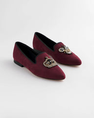 Grace Queen Bee Slip-On Loafers Blackened Burgundy - Chico's