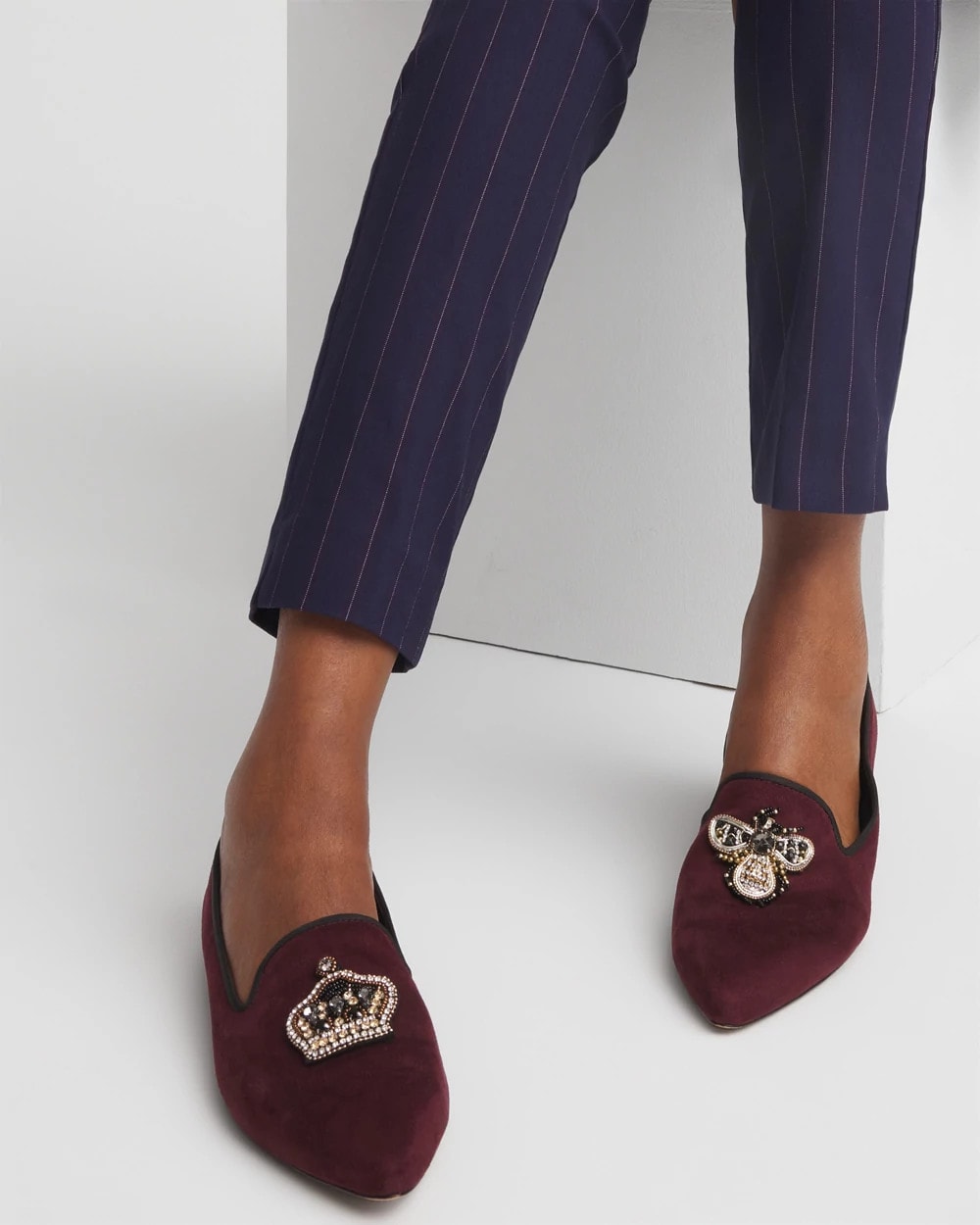 Grace Queen Bee Slip-On Loafers Blackened Burgundy - Chico's