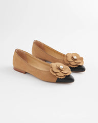 Microsuede Ballet Flats Caramel Apple - Chico's