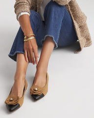 Microsuede Ballet Flats Caramel Apple - Chico's