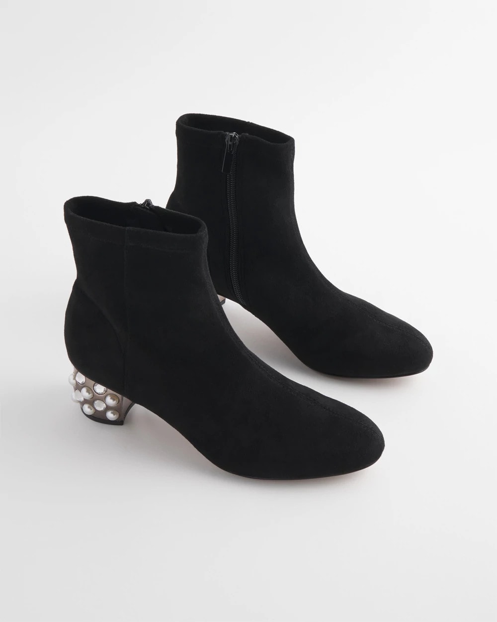 Danika Embellished Vegan Suede Boots Black - Chico's
