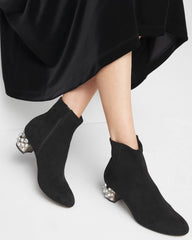 Danika Embellished Vegan Suede Boots Black - Chico's