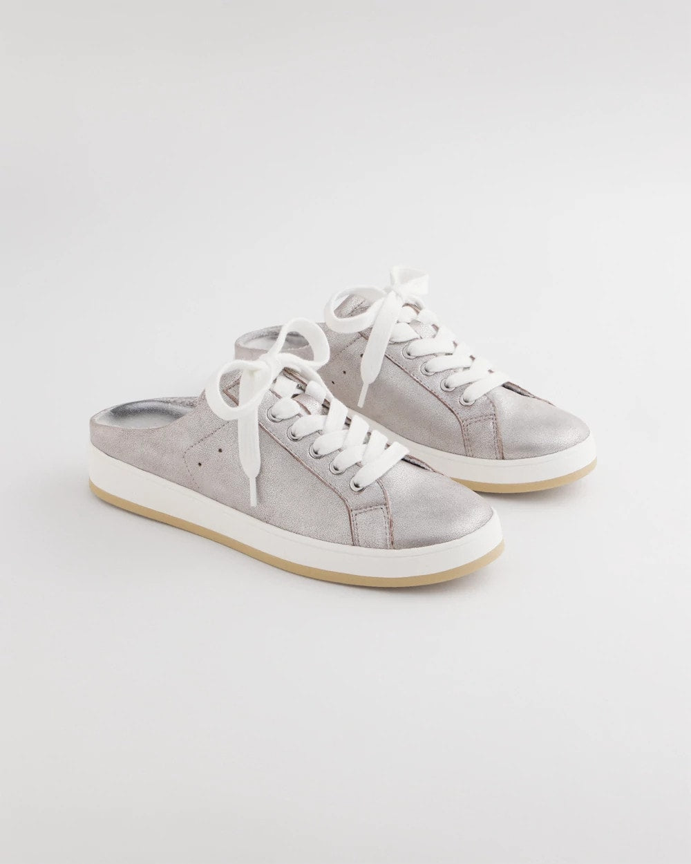 Metallic Snap Slip-On Sneakers Metallic Silver - Chico's