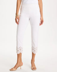 Petite Brigitte™ Slim Scalloped Ankle Pants Alabaster - Chico's