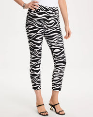 Zebra Brigitte™ Slim Pull-On Crop Pant Black - Chico's