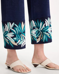 Travelers™ Palm Border Crop Pant Kings Navy - Chico's