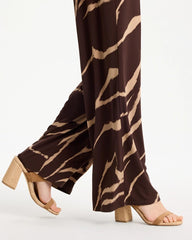 Travelers™ Zebra Knit Wide-Leg Pants Cocoa Bean - Chico's
