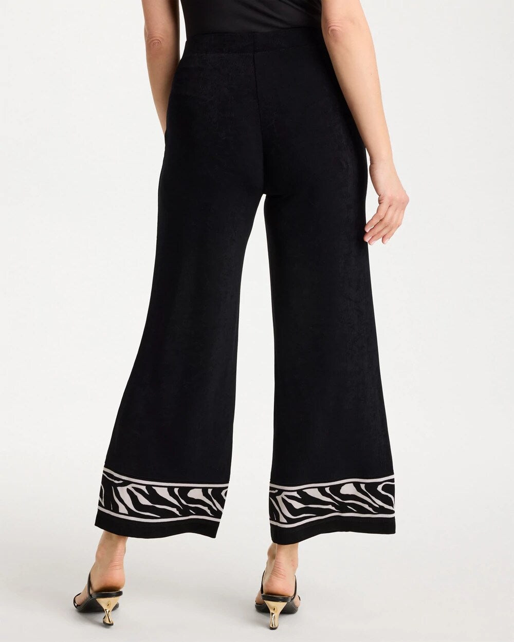 Travelers™ Abstract Zebra Cropped Pants Travelers Black - Chico's