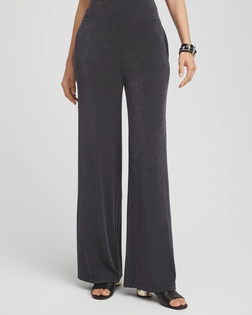 Petite Travelers™ Wide-Leg Pocket Pants Lavastone - Chico's