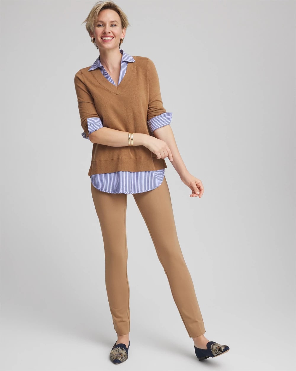Juliet Slim Trim Detail Pants Caramel Apple - Chico's