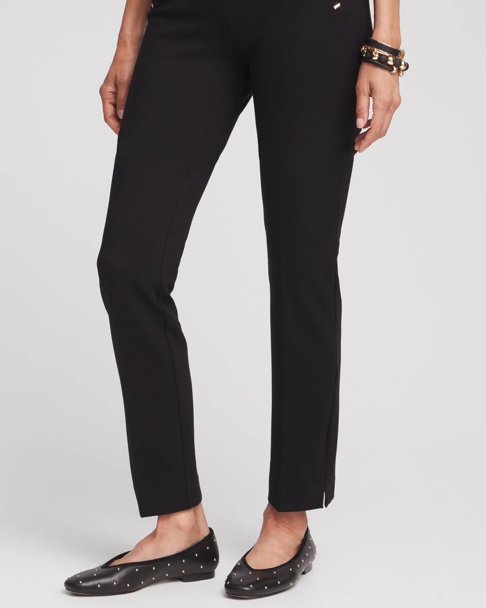 Juliet Slim Trim Detail Ankle Pants Black - Chico's