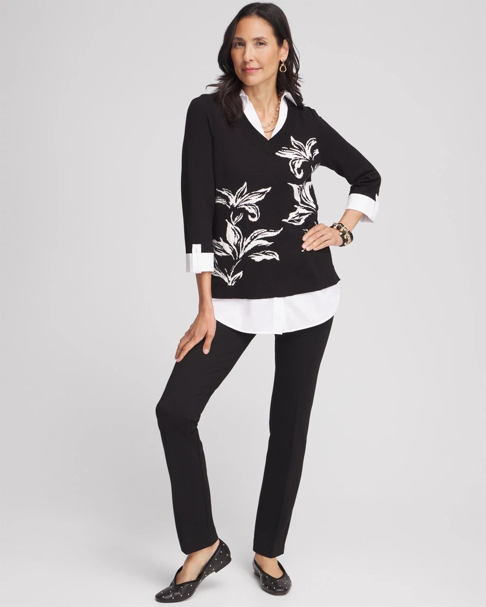 Juliet Slim Trim Detail Ankle Pants Black - Chico's
