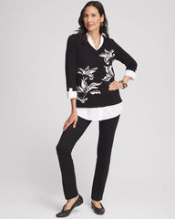 Juliet Slim Trim Detail Ankle Pants Black - Chico's
