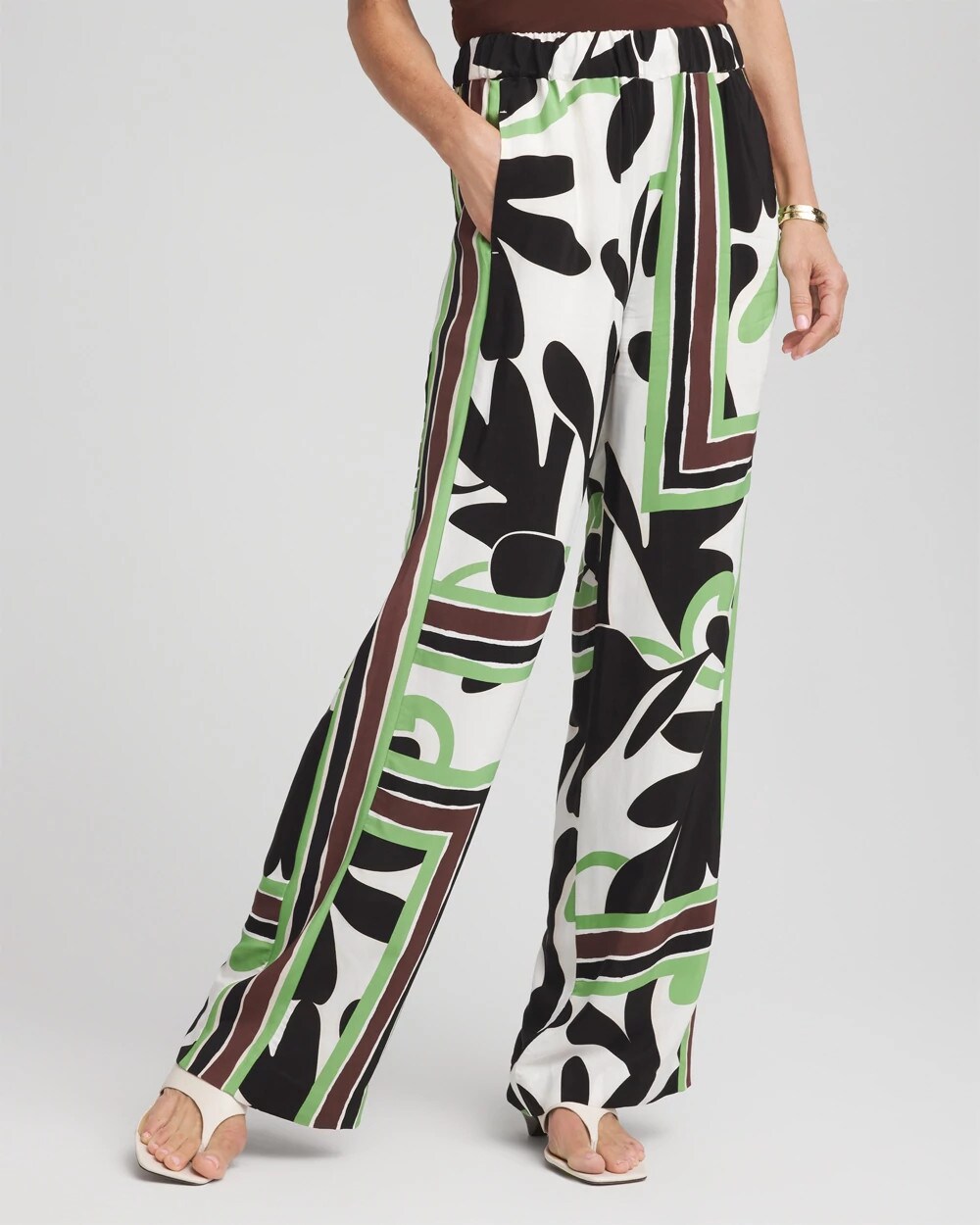 Printed Silky Soft Pants Ecru - Chico's
