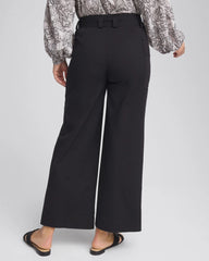 Belted Twill Utility Cropped Pants Black - Chico's