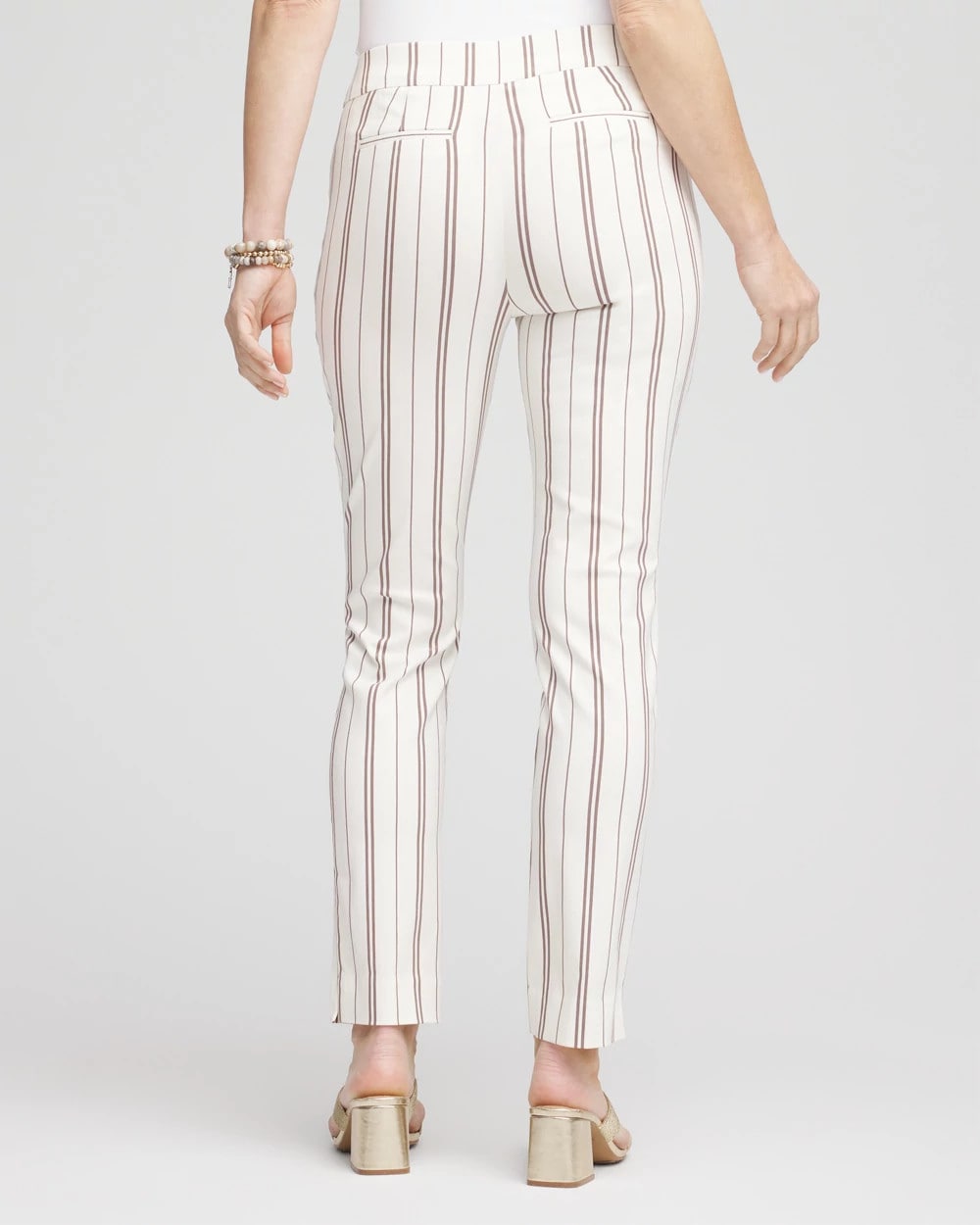 Petite Brigitte™ Striped Ankle Pants Alabaster - Chico's