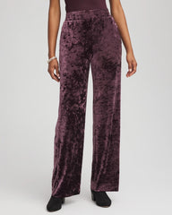 Crushed Velvet Wide-Leg Pants Night Bloom - Chico's