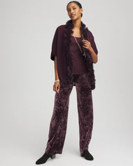 Crushed Velvet Wide-Leg Pants Night Bloom - Chico's