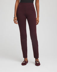 Circle Jacquard Juliet Slim Ankle Pants Black - Chico's