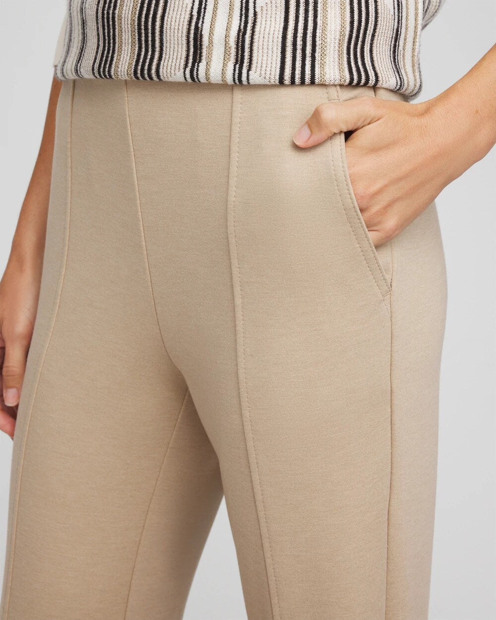 Juliet Straight Ankle Pants Taupe Heather - Chico's