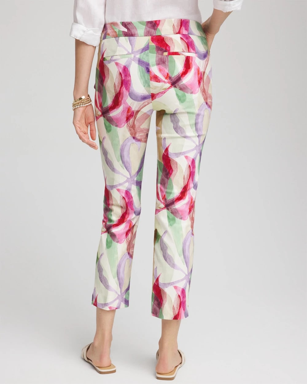 Brigitte™ Slub Slim Cropped Pants Ecru - Chico's