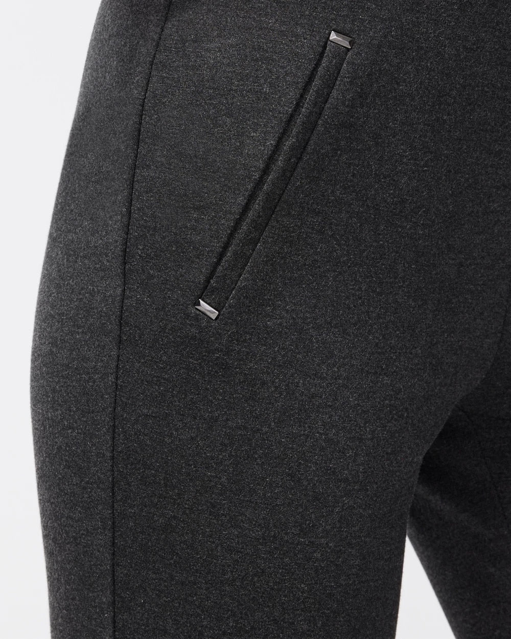 Juliet Trim Detail Ponte Pants Graphite Heather Gray - Chico's