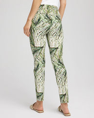 Brigitte™ Slim Ankle Palm-Print Pants Ecru - Chico's