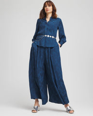 Jacquard Culotte Wide-Leg Pants Seaport - Chico's