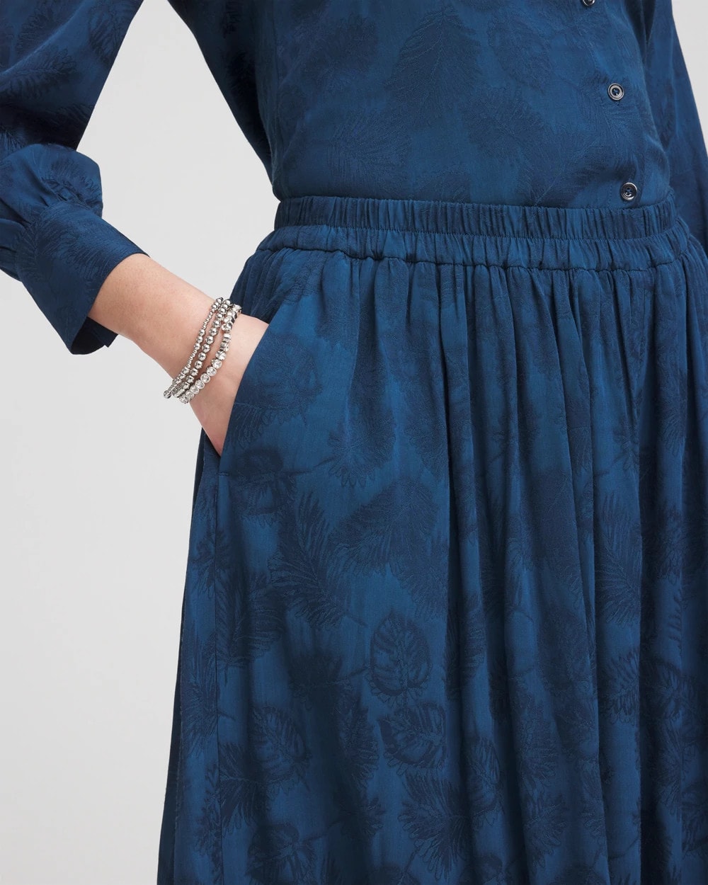 Jacquard Culotte Wide-Leg Pants Seaport - Chico's