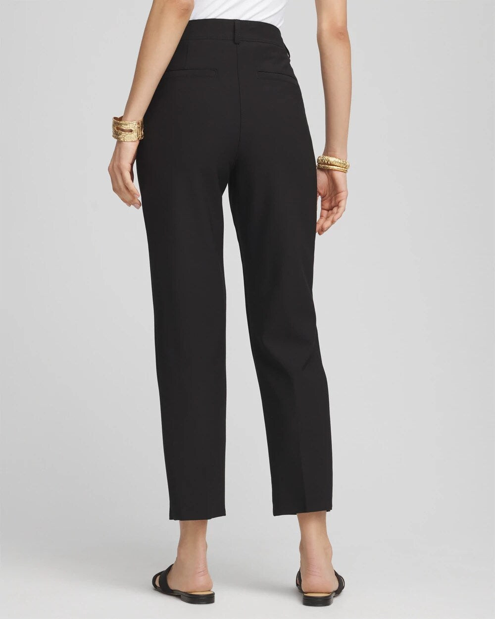 Lightweight Juliet Straight Ankle Pants Black - Chico's